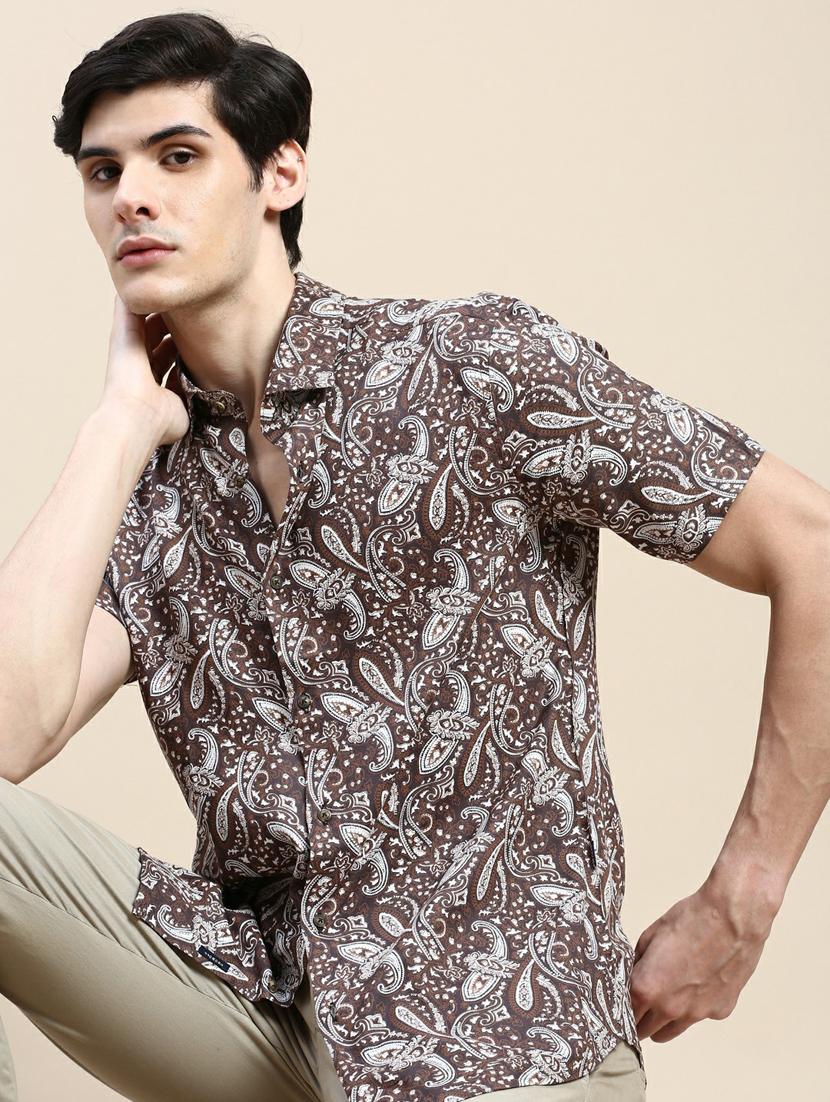 mens paisley casual shirt - 20245757 - Standard Image - 4