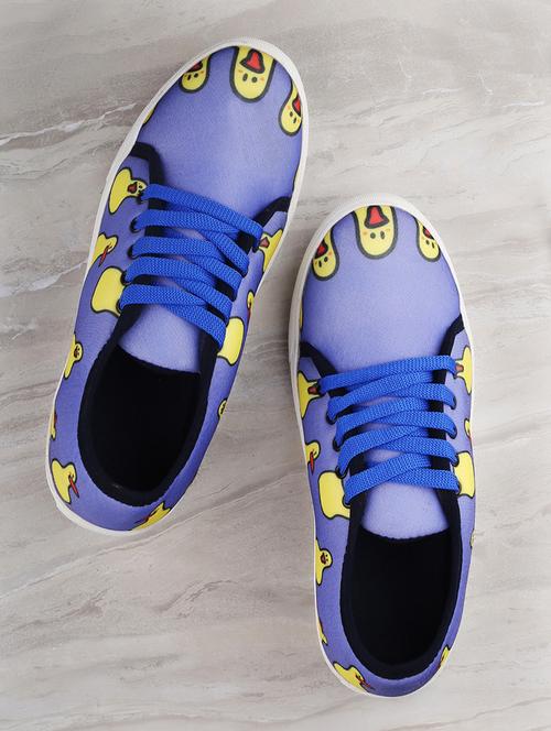 men graphic printed purple lace up sneaker - 20245829 -  Standard Image - 0