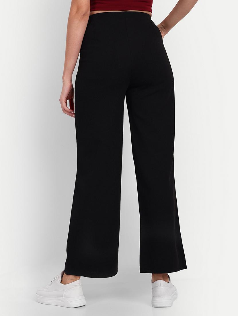 black solids high rise wide leg trousers - 20245872 - Standard Image - 1