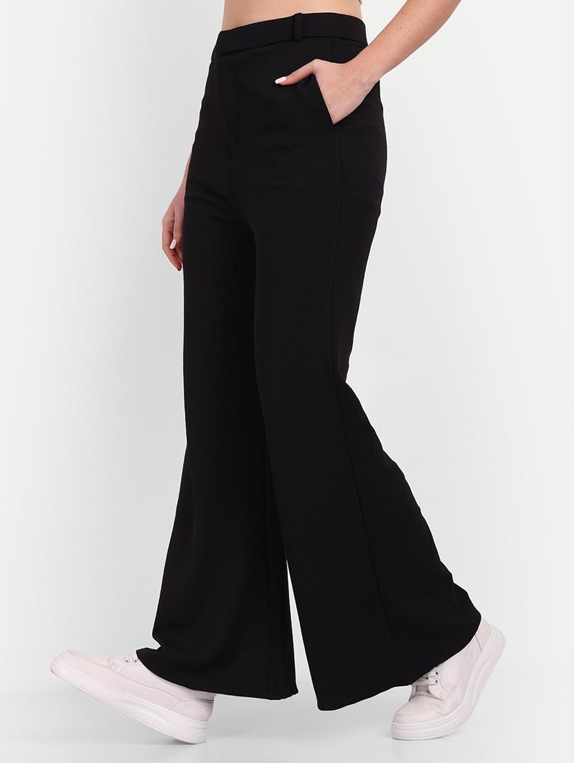 black solids high rise bootcut trousers - 20245929 - Standard Image - 1