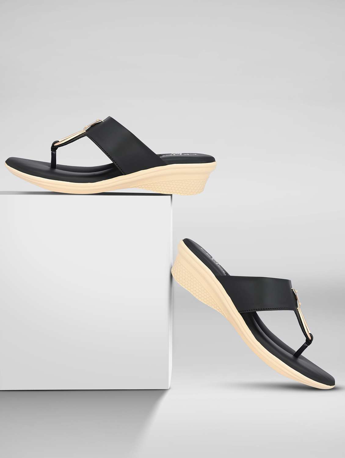 women black slip on sandal