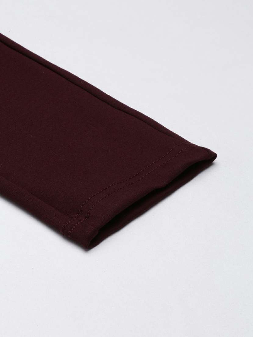 brown solid ankle length jegging - 20249126 -  Standard Image - 6