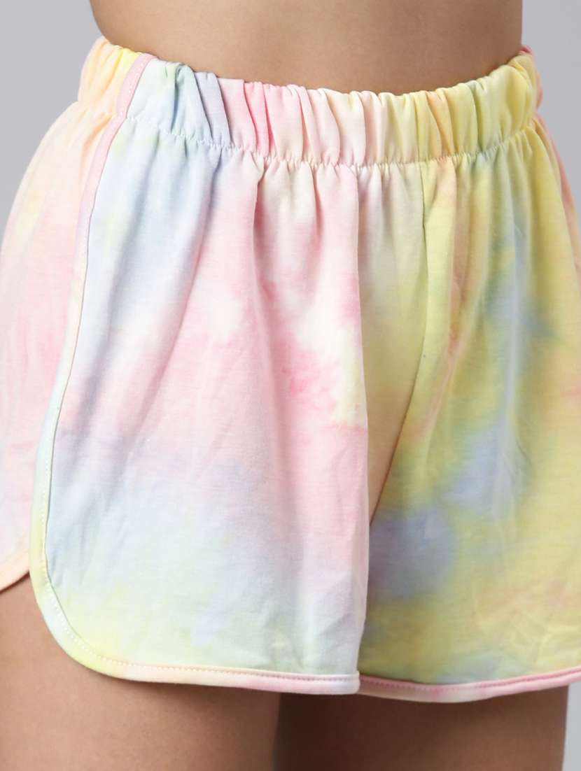 multi colored tie & dyed regular fit short - 20249287 -  Standard Image - 4