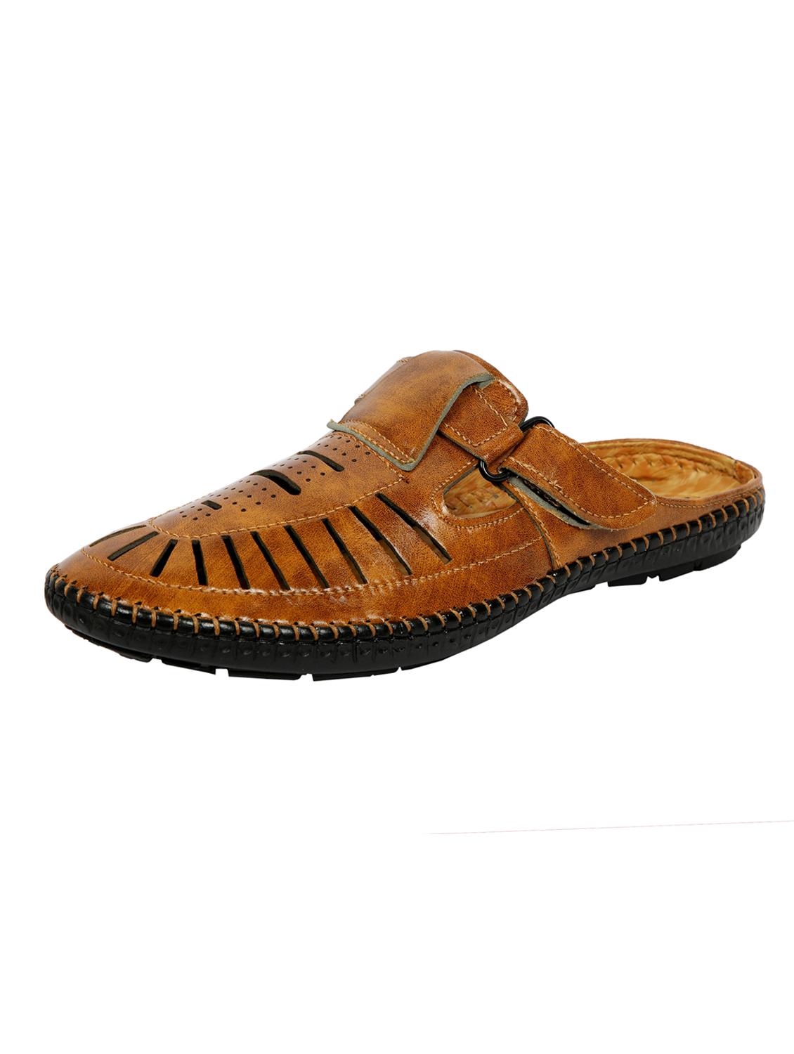 men tan slip on casual sandal - 20249404 - Standard Image - 1