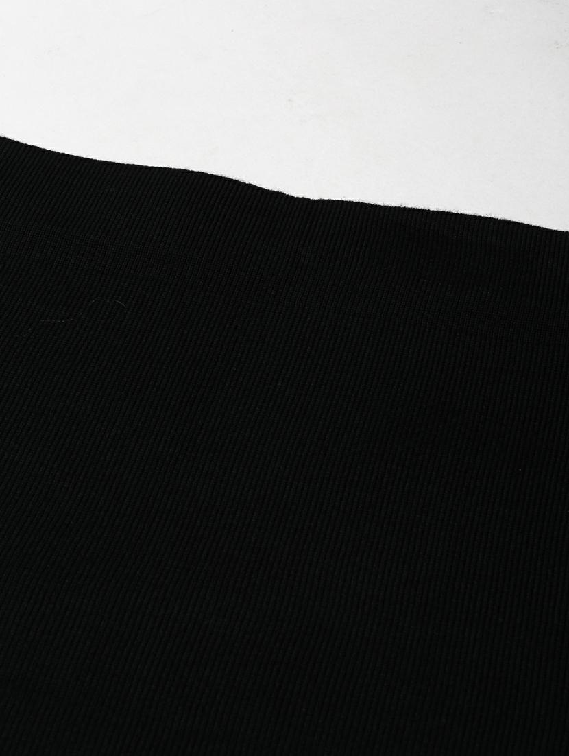 black solid high rise mini ruffled skirt - 20249441 - Standard Image - 4