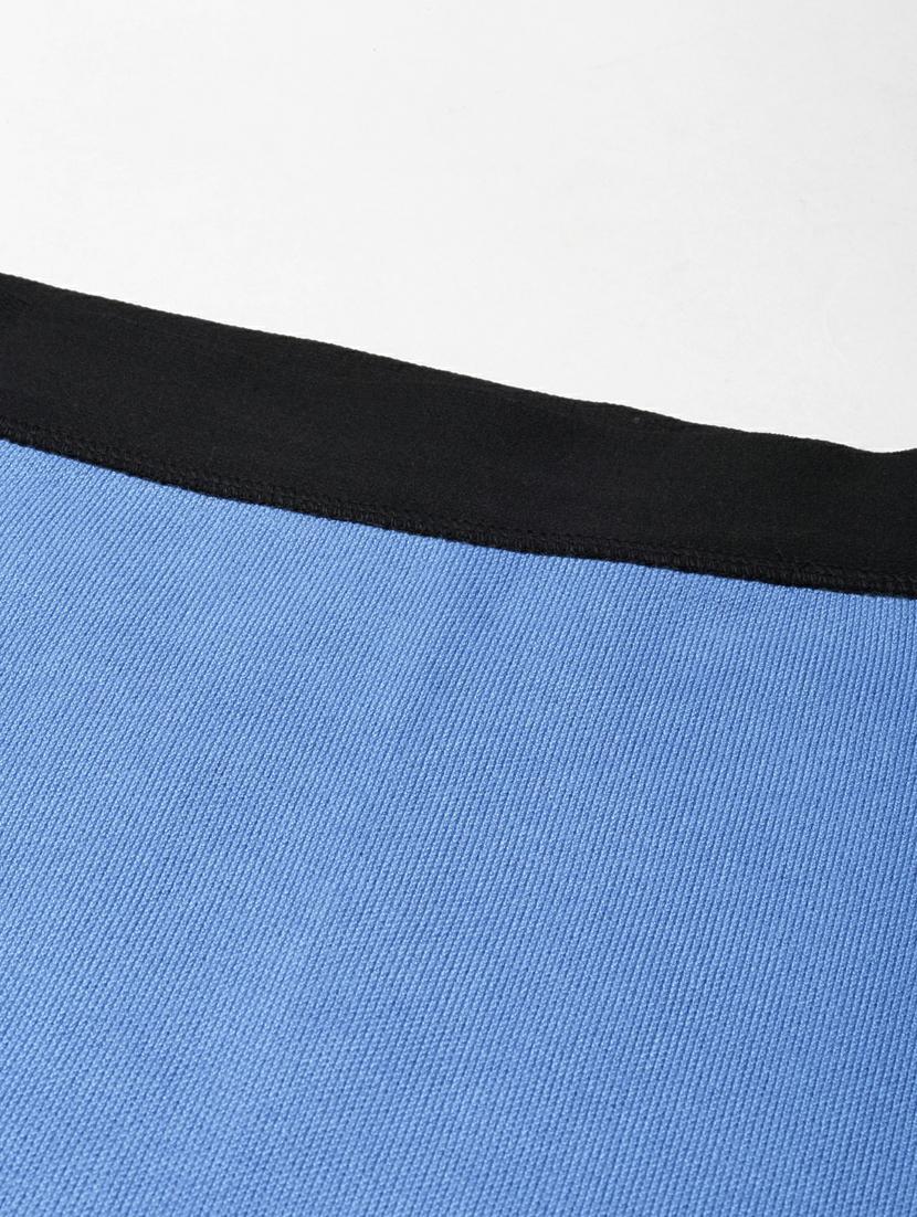 blue solid high rise pencil skirt - 20249447 - Standard Image - 4