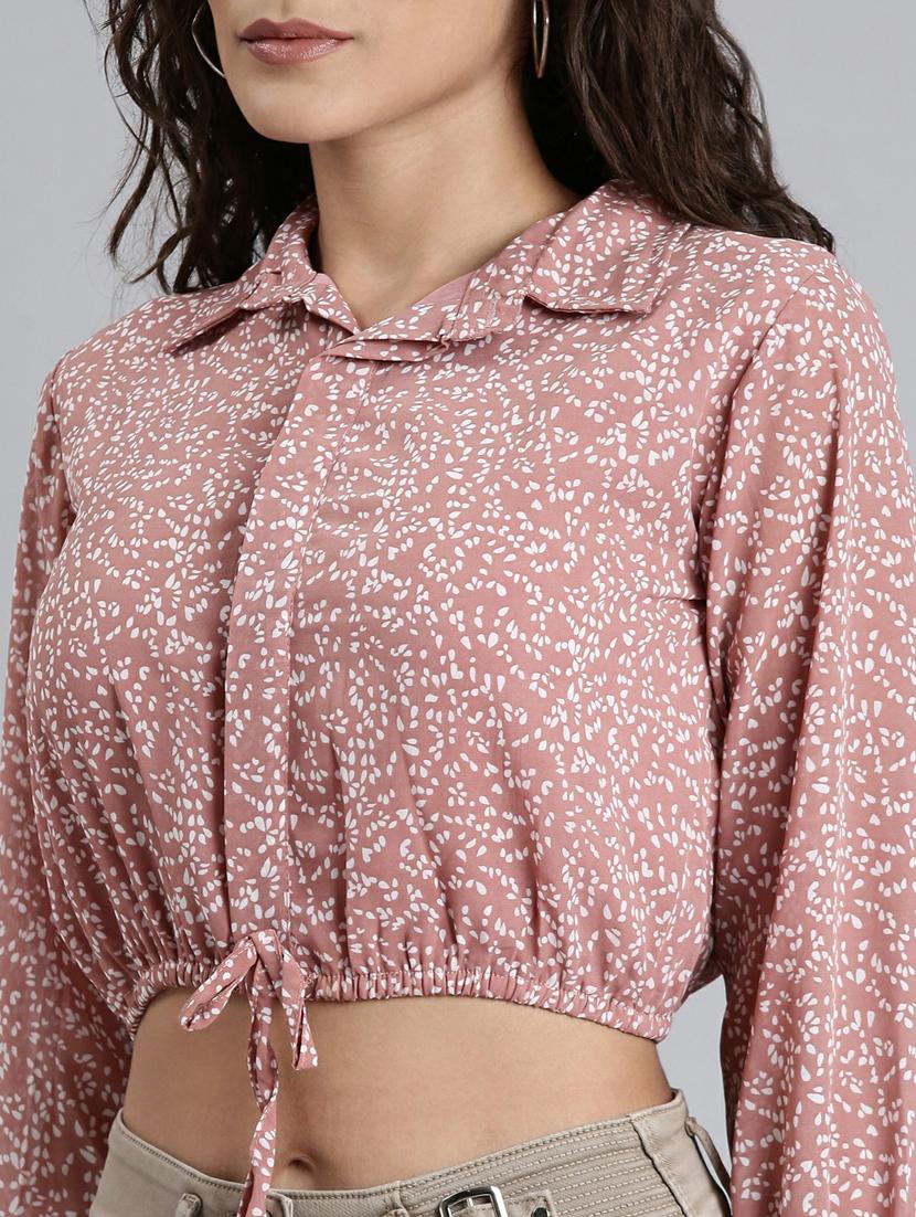 women's blouson collared top - 20249450 - Standard Image - 6