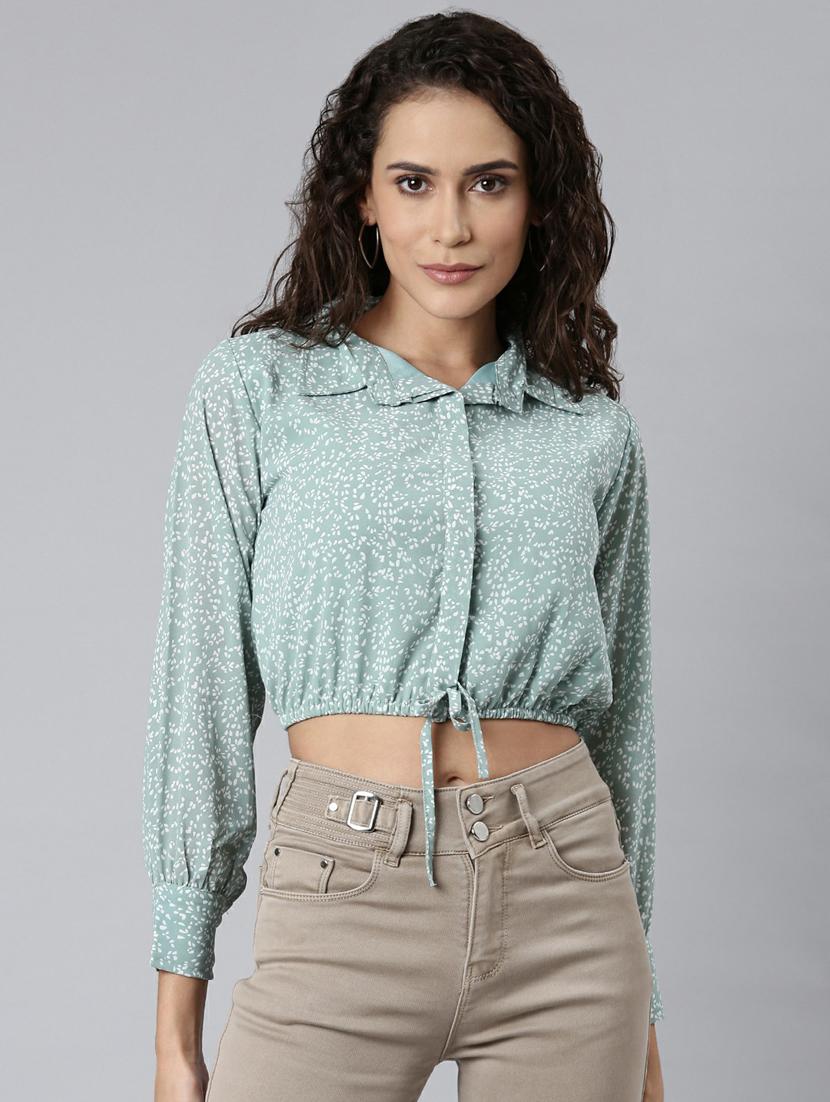 women's blouson collared top - 20249451 -  Zoom Image - 0
