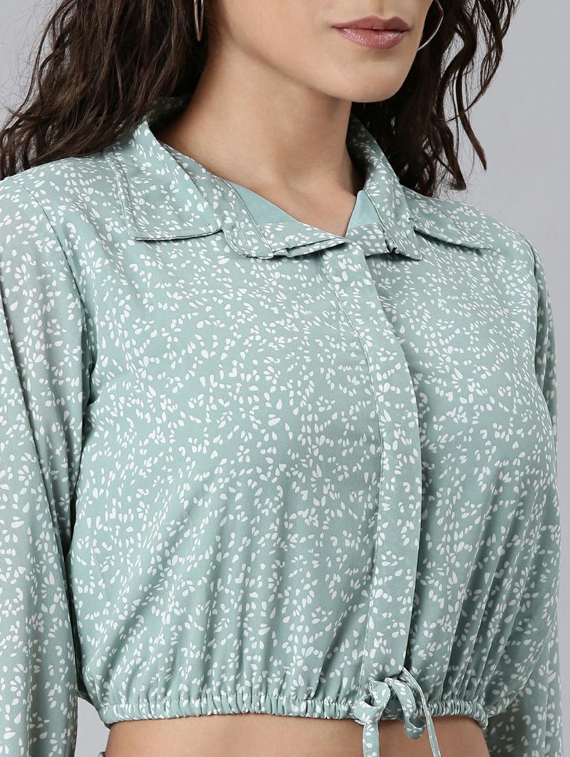 women's blouson collared top - 20249451 - Standard Image - 4