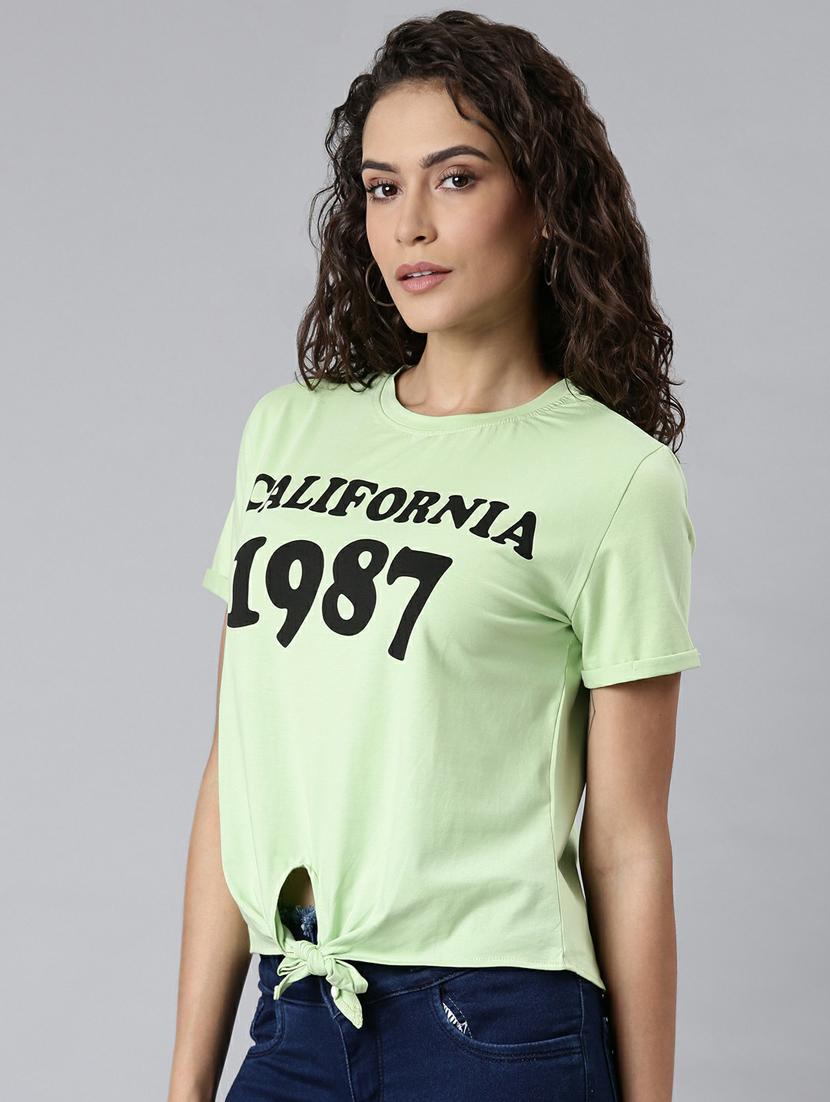 neo mint typographic print regular top - 20249467 -  Standard Image - 1