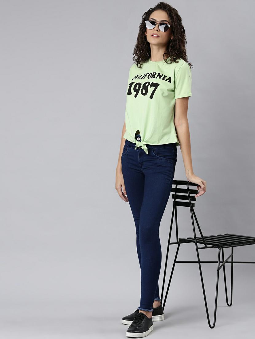 neo mint typographic print regular top - 20249467 - Standard Image - 4