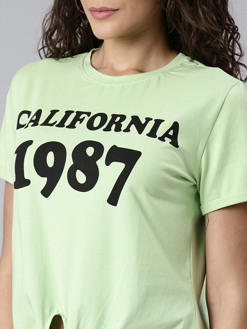 neo mint typographic print regular top - 20249467 - Standard Image - 6