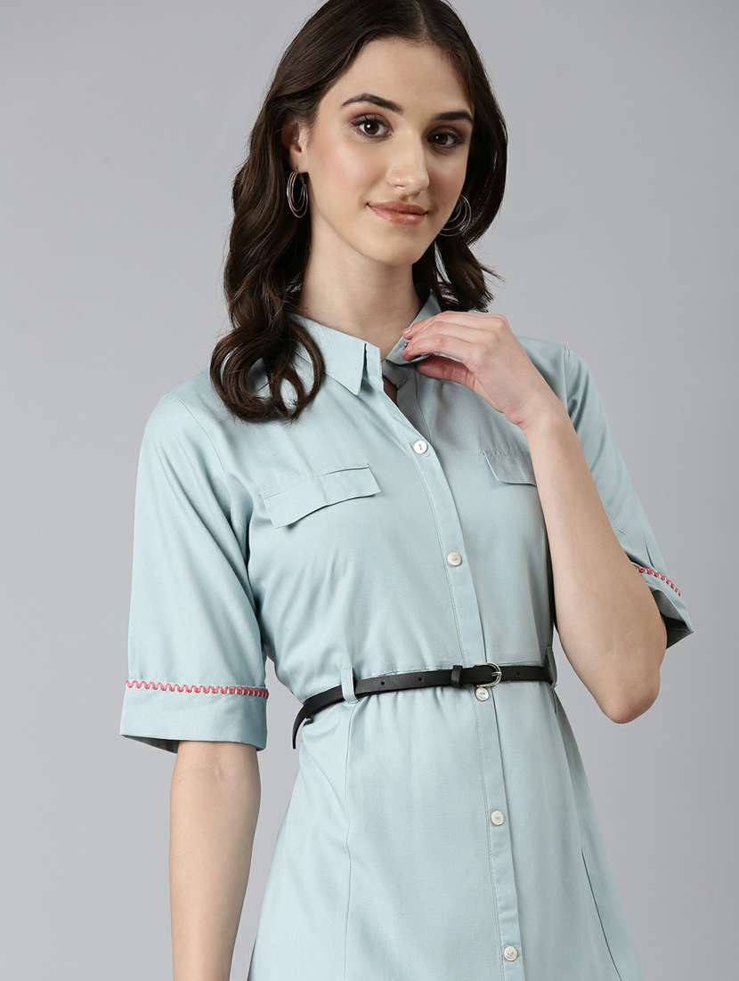 women's shirt solid dress - 20249520 -  Standard Image - 4