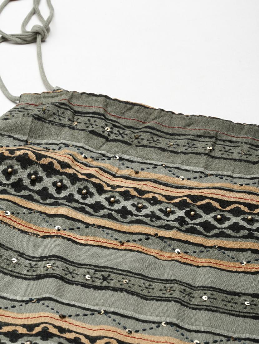 olive block print maxi dress - 20249527 - Standard Image - 6