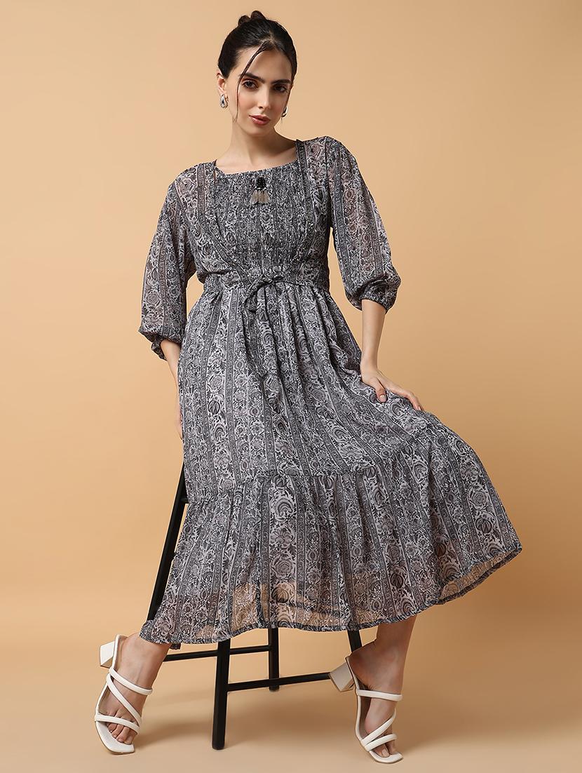 women's tiered dress floral dress - 20249545 - Standard Image - 1