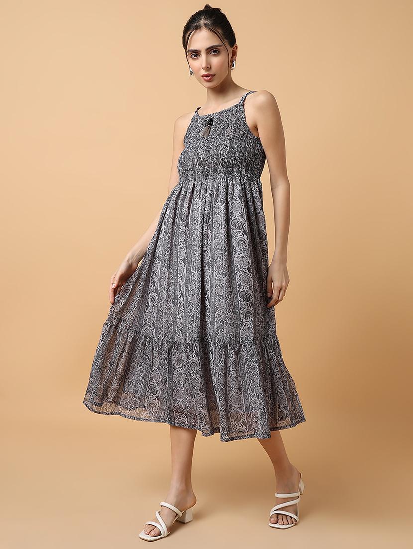 women's tiered dress floral dress - 20249545 - Standard Image - 4