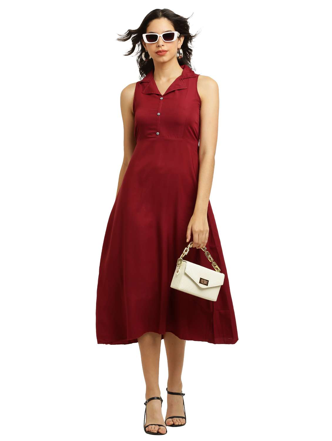 women's  solid dress - 20249565 -  Standard Image - 1