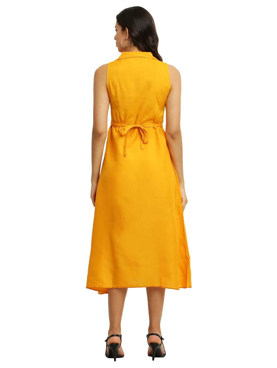 women's fit & flare solid dress - 20249566 - Standard Image - 4