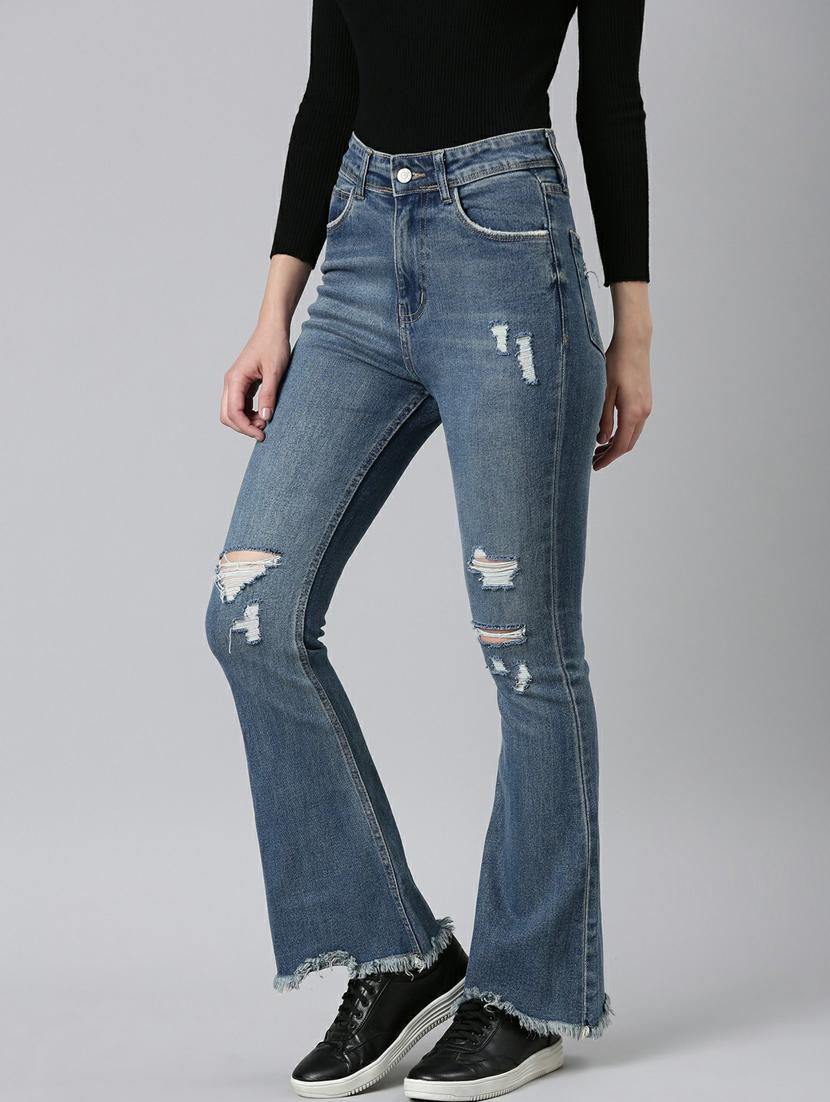 women's distress bootcut jeans - 20249569 -  Standard Image - 1