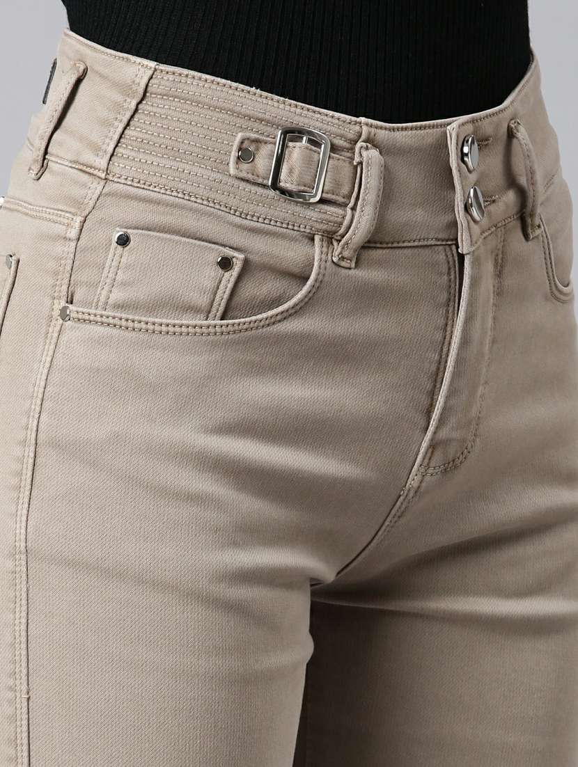 women's plain straight fit jeans - 20249572 -  Standard Image - 4