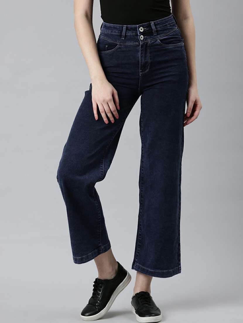 women's plain straight fit jeans