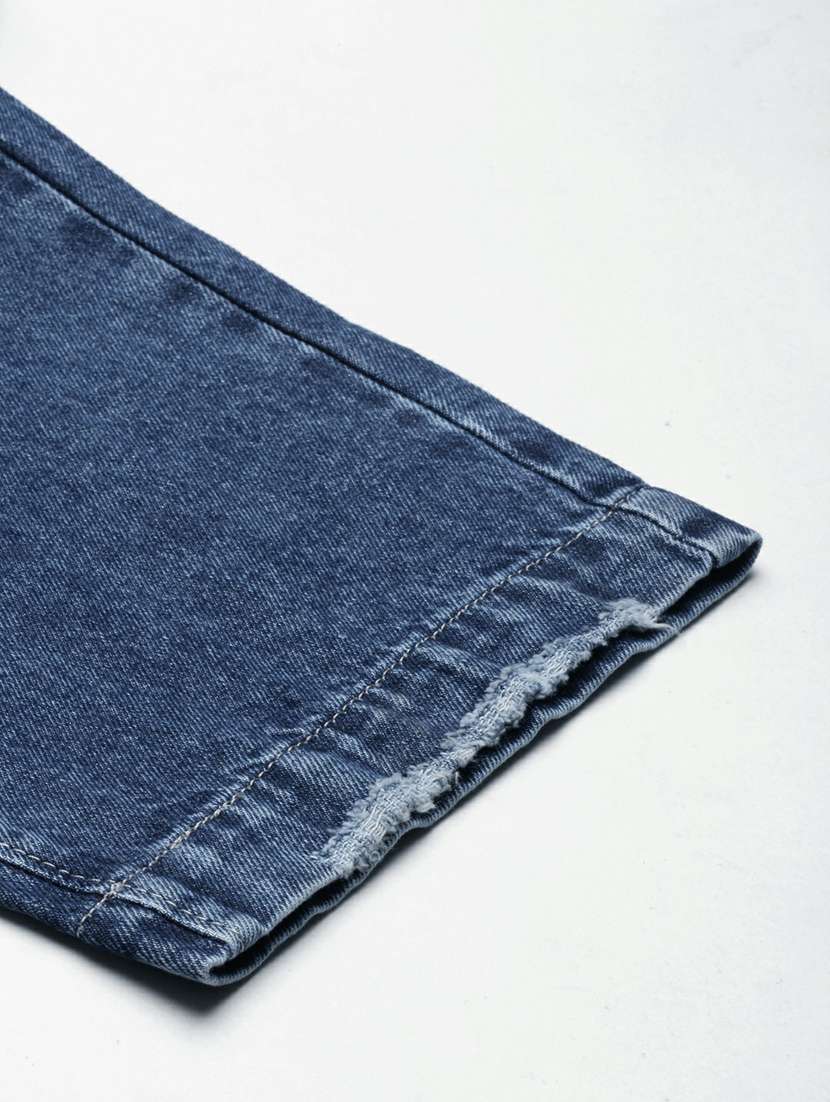 women's distress straight fit jeans - 20249610 - Standard Image - 6