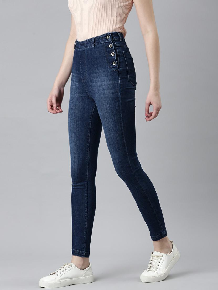 women's plain skinny fit jeans - 20249616 -  Standard Image - 1