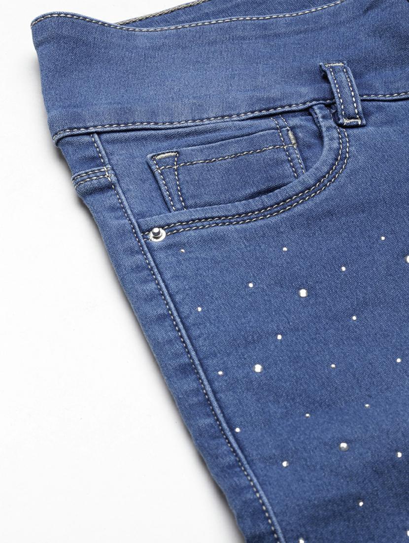 women's embellished slim fit jeans - 20249632 - Standard Image - 6