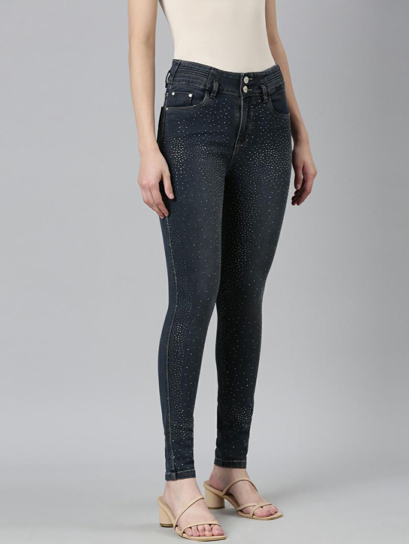 women's embellished  skinny fit jeans - 20249637 -  Standard Image - 1