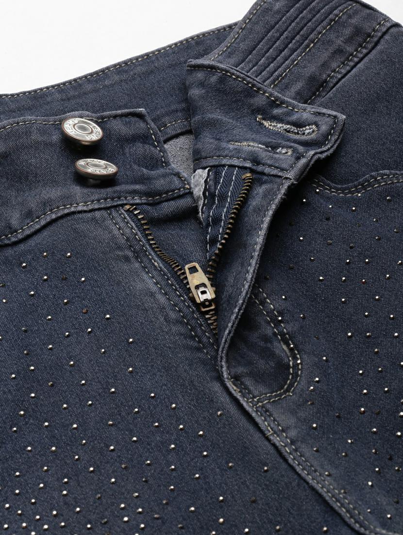 women's embellished skinny fit jeans - 20249637 - Standard Image - 4