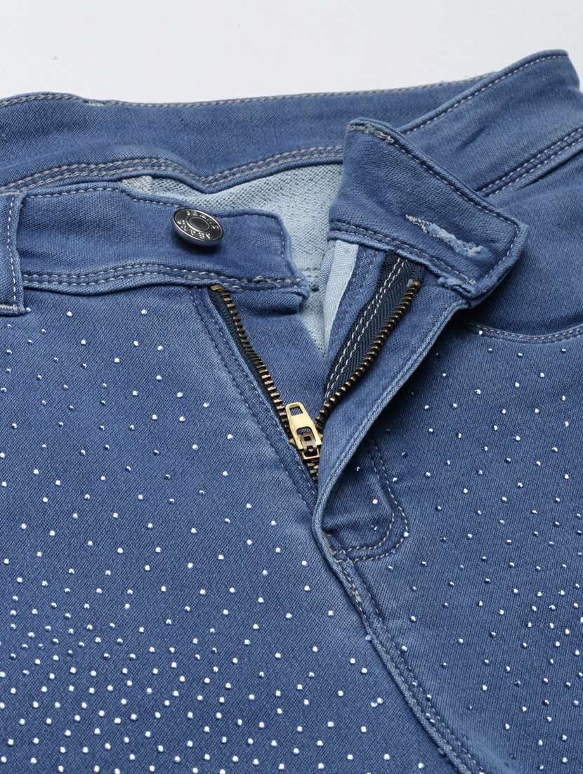 women's embellished slim fit jeans - 20249642 - Standard Image - 4