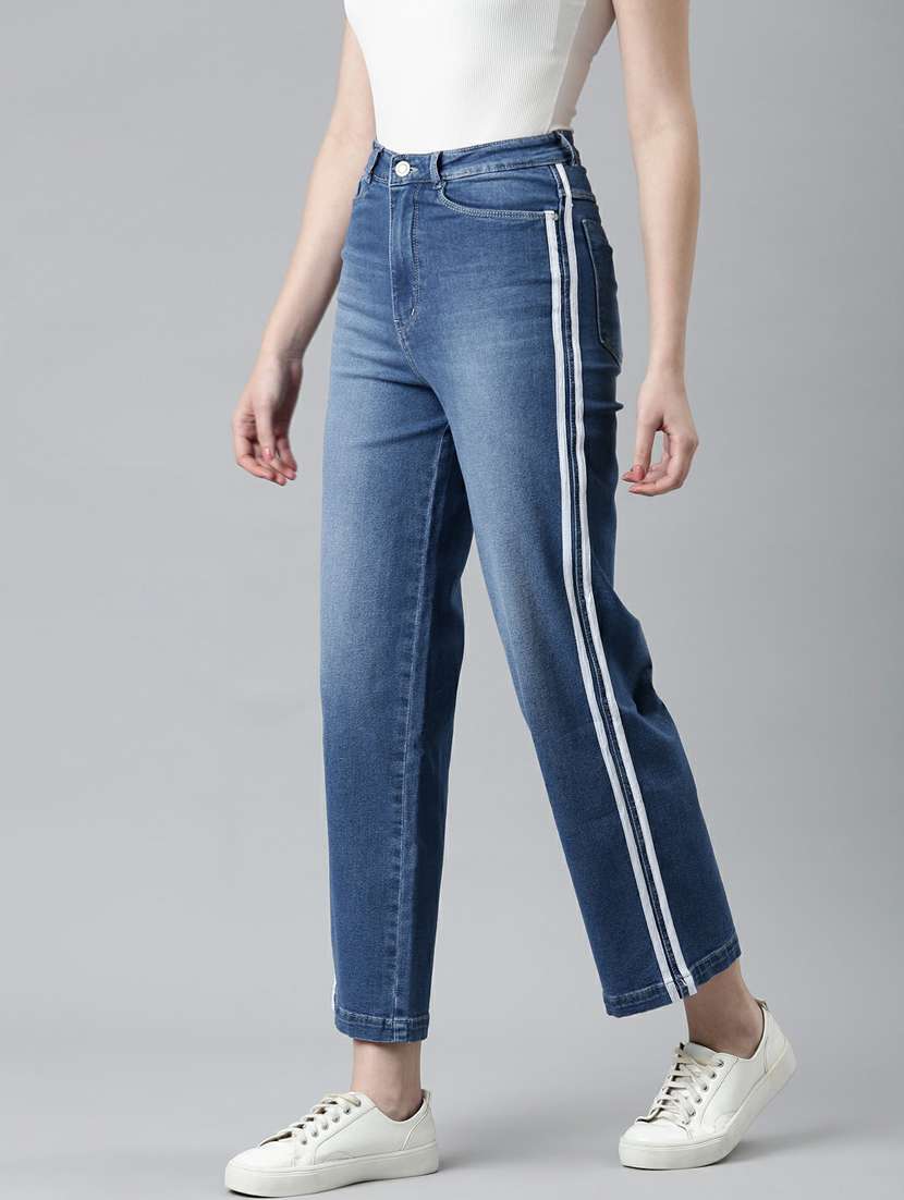 women's plain straight fit jeans - 20249650 -  Standard Image - 1