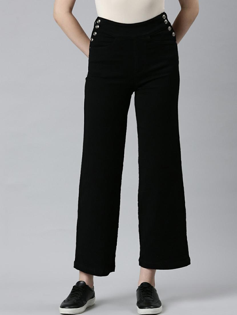 women's plain wide leg jeans - 20249664 - Zoom Image - 0
