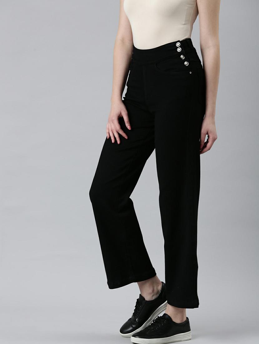 women's plain wide leg jeans - 20249664 - Standard Image - 1