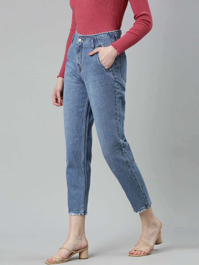 women's plain slim fit jeans - 20249705 -  Standard Image - 1
