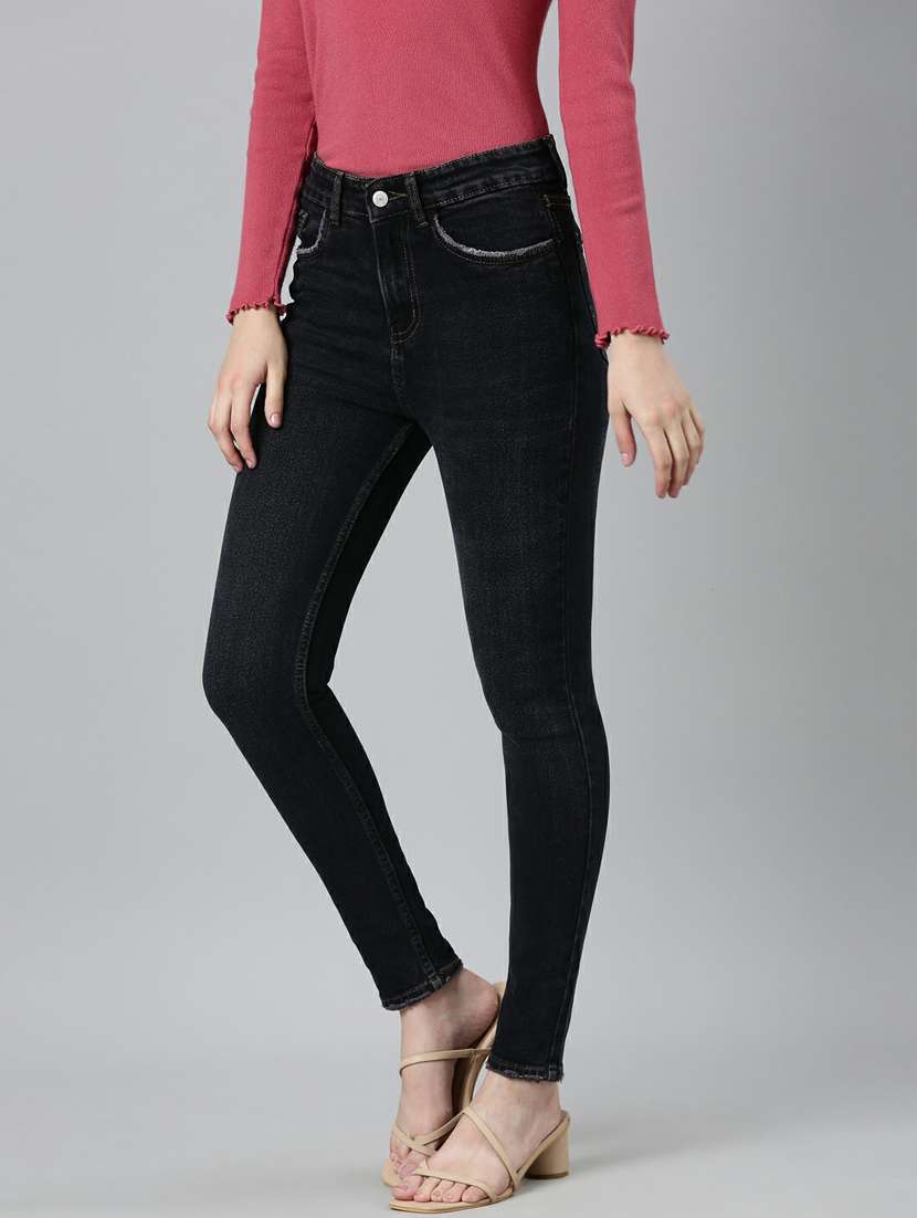 women's plain skinny fit jeans - 20249707 -  Standard Image - 1