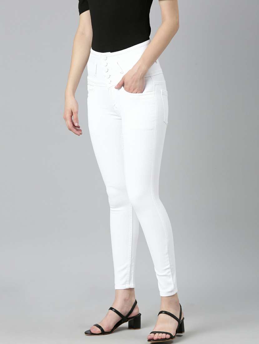 women's plain slim fit jeans - 20249708 -  Standard Image - 1
