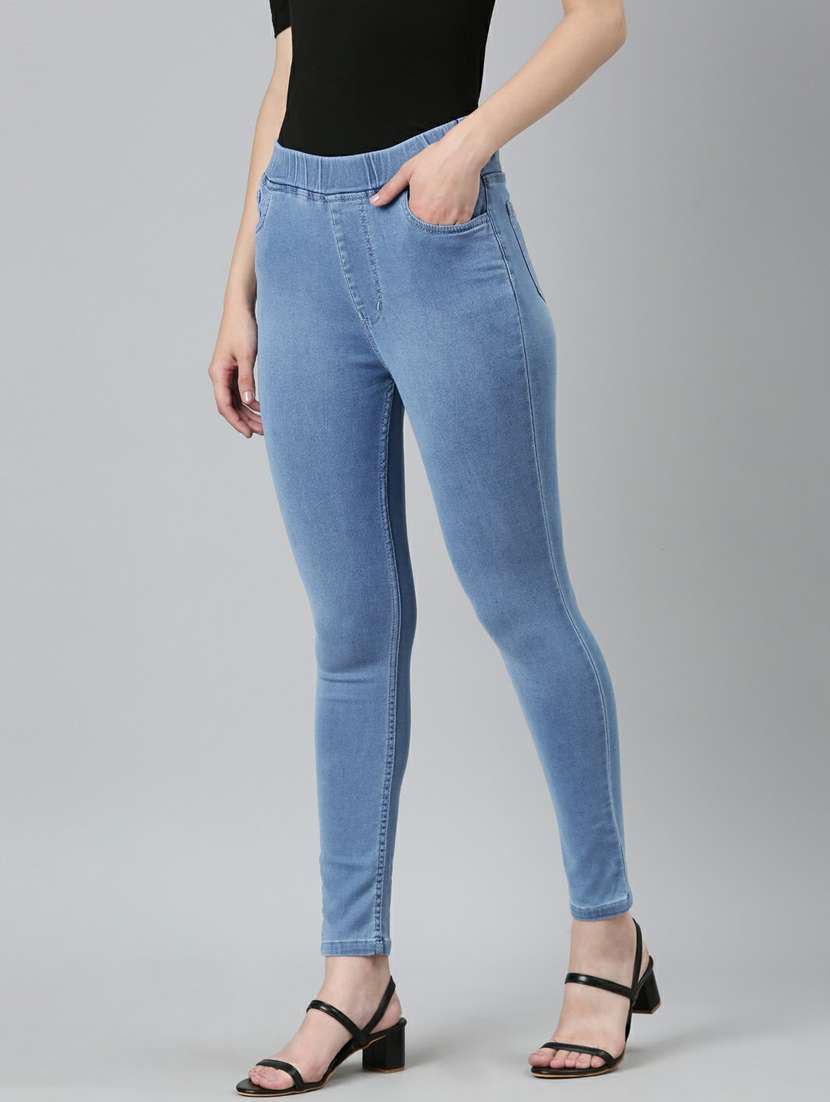 women's plain slim fit jeans - 20249719 -  Standard Image - 1
