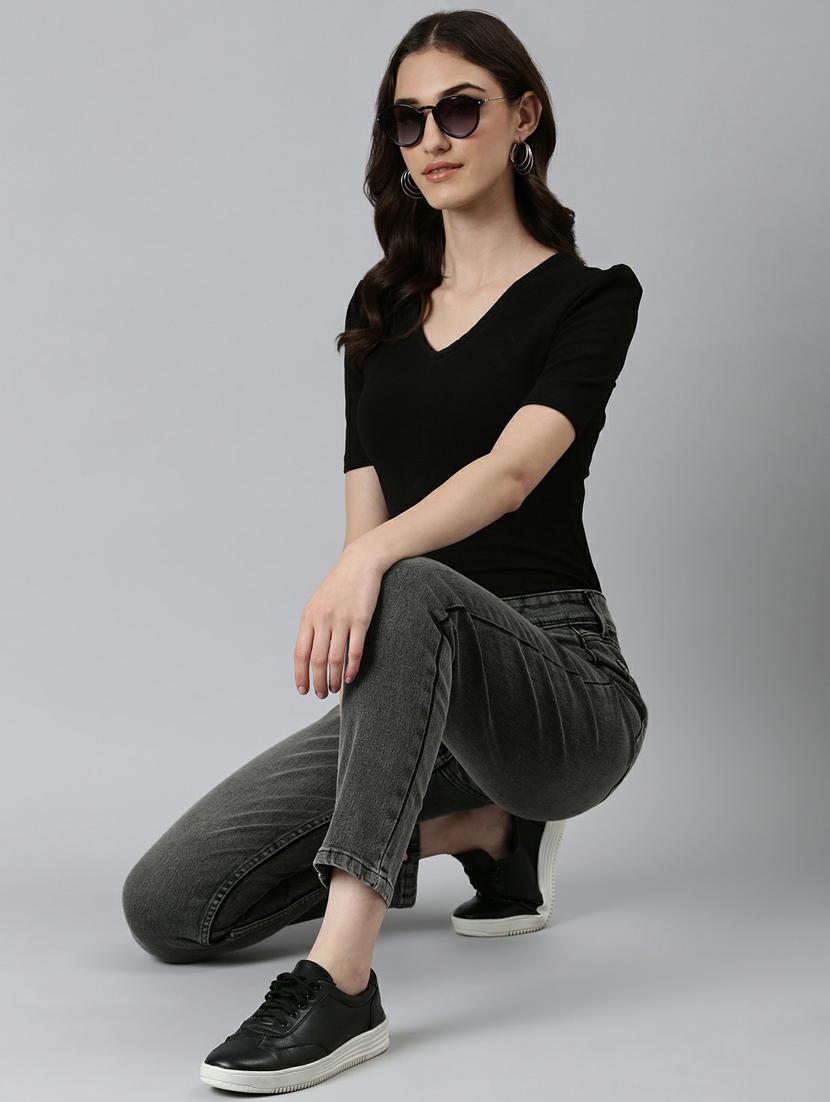 women's plain slim fit jeans - 20249721 - Standard Image - 4