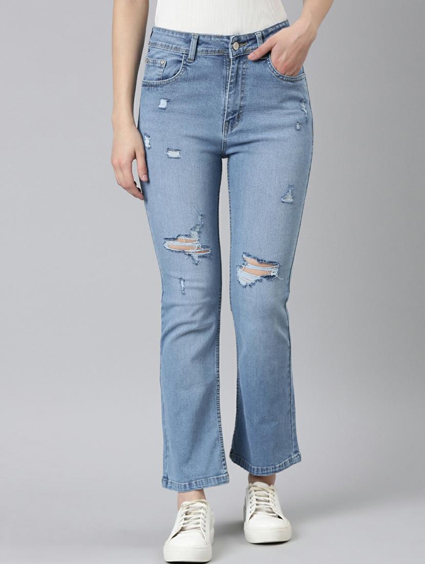 women's distress bootcut jeans - 20249727 - Zoom Image - 0