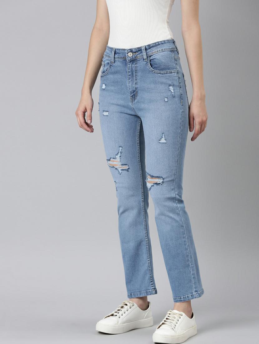 women's distress bootcut jeans - 20249727 -  Standard Image - 1