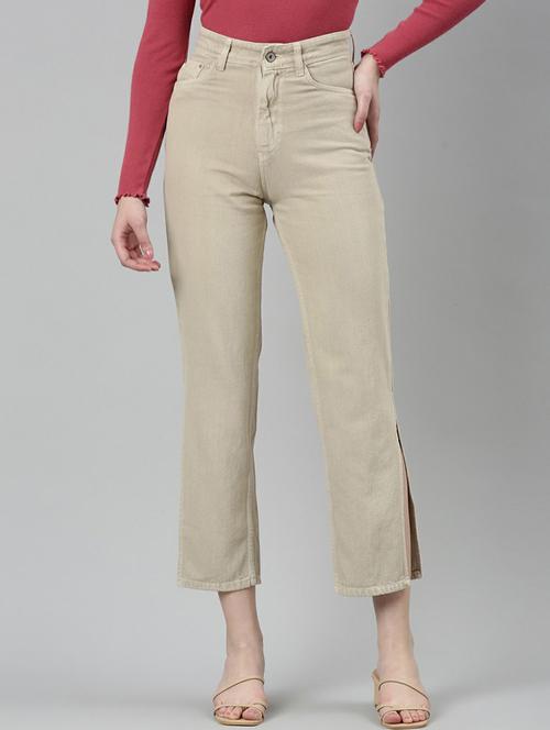 women's plain straight fit jeans - 20249735 - Standard Image - 0