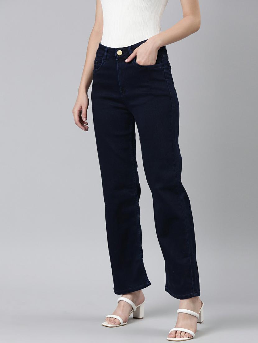 women's plain straight fit jeans - 20249743 -  Standard Image - 1