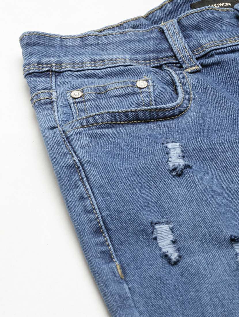 women's distress slim fit jeans - 20249746 - Standard Image - 6