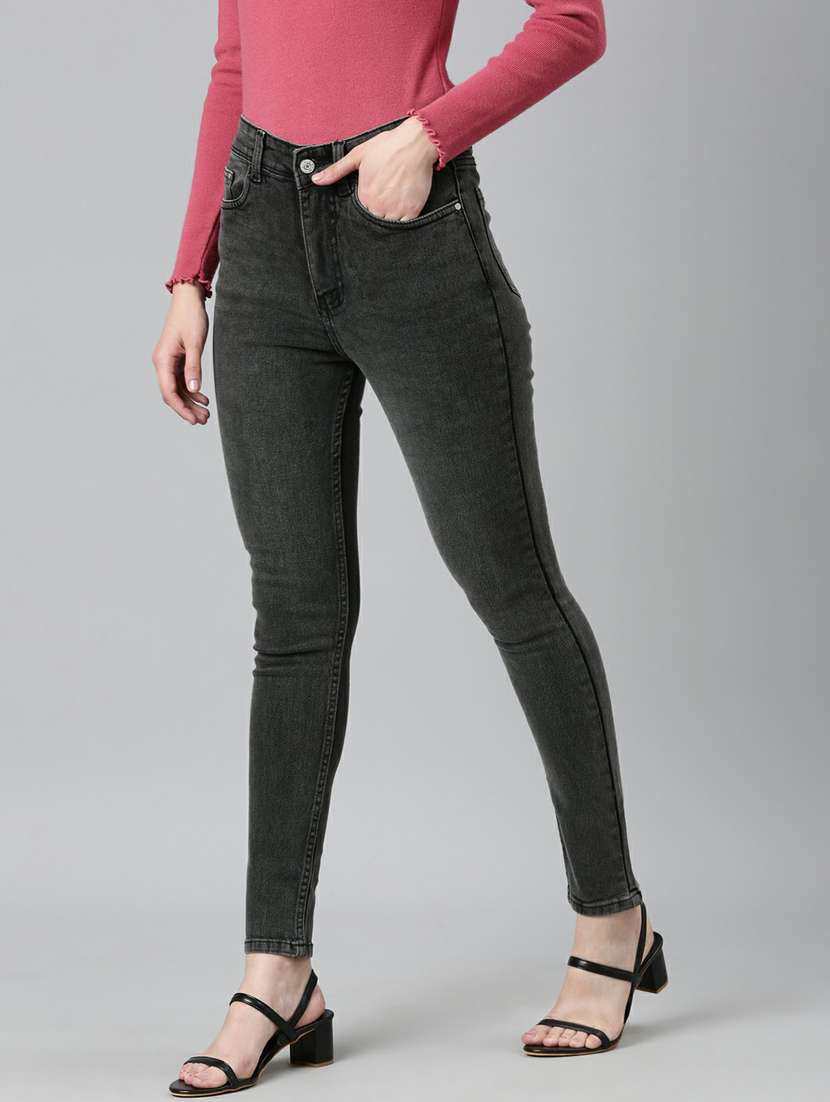 women's plain slim fit jeans - 20249784 -  Standard Image - 1