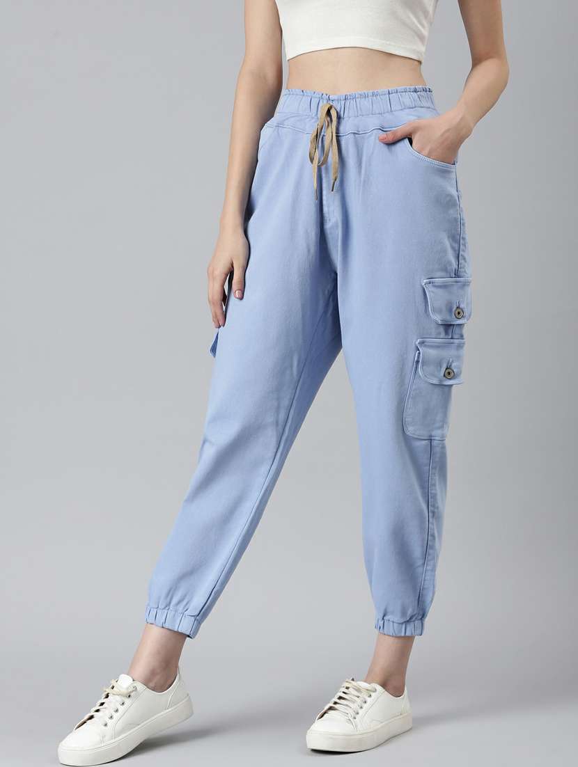 women's high rise solid cargo  - 20249792 -  Standard Image - 1