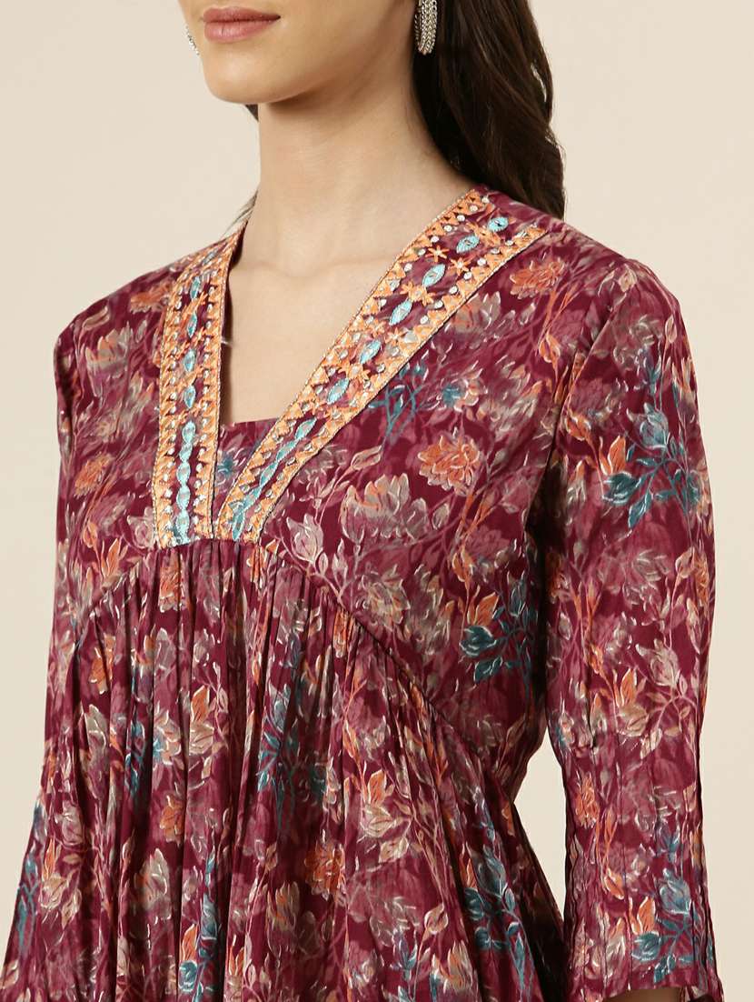 women floral kurta pant set with dupatta - 20251227 -  Standard Image - 4