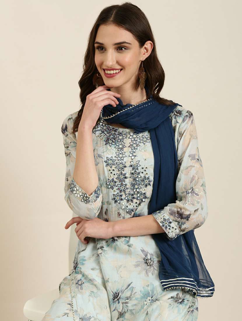 women floral printed kurta sharara set with dupatta - 20251268 -  Standard Image - 4