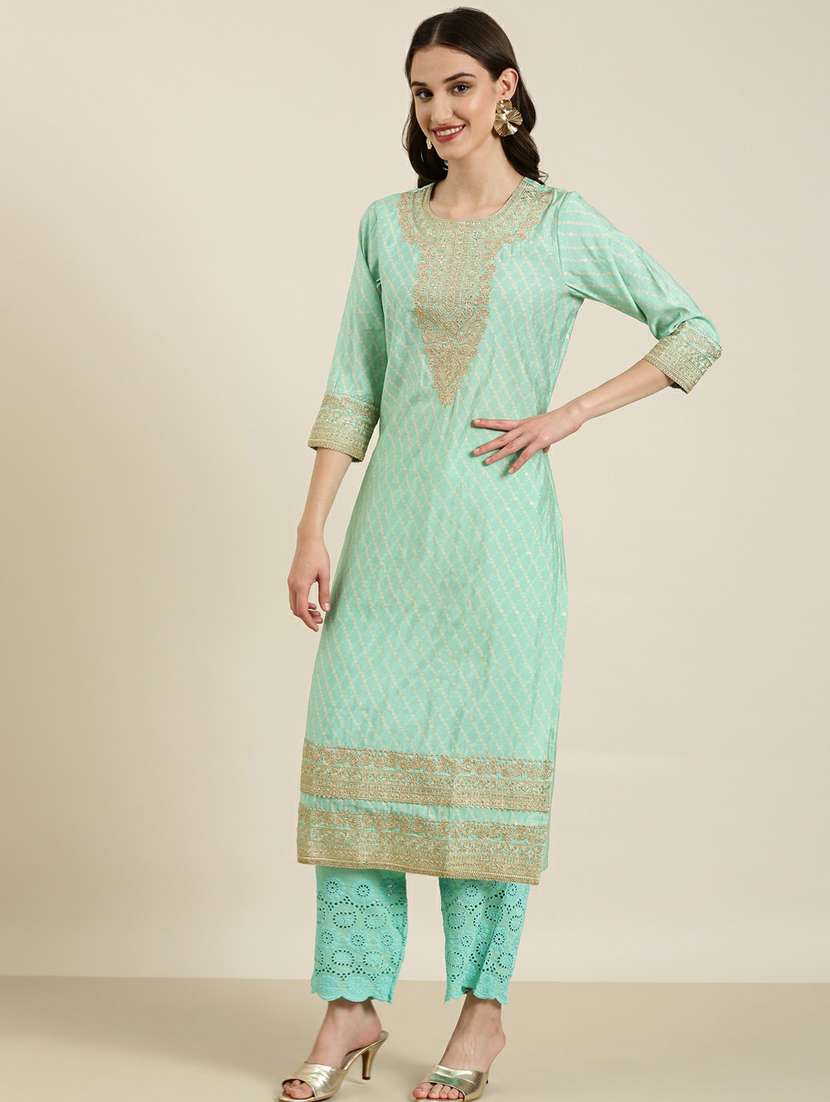 women bandhani kurta pant set with dupatta - 20251336 -  Standard Image - 1