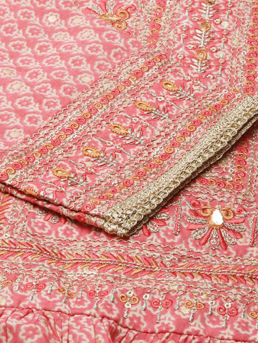 women floral round neck kurta pant set with dupatta - 20251358 -  Standard Image - 6